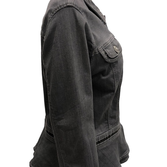 White House Black Market Gray Denim Jacket - Picture 2 of 12